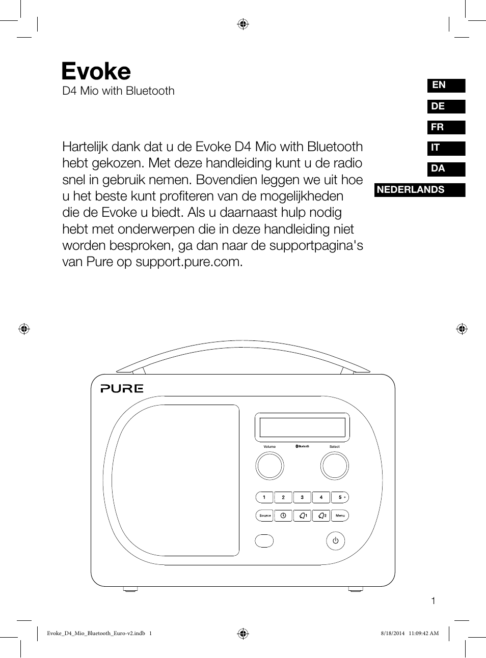 D4 mio with bluetooth | Pure Evoke D4 Mio with Bluetooth User Manual | Page 91 / 116