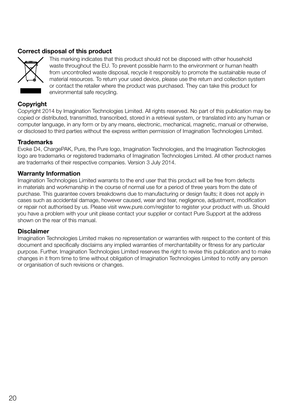 Pure Evoke D4 User Manual | Page 22 / 124