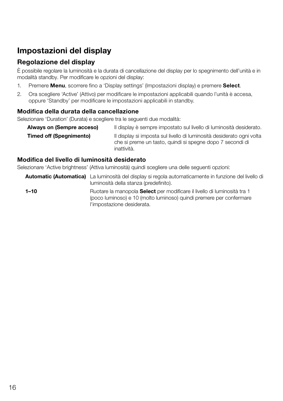 Impostazioni del display | Pure Evoke D4 User Manual | Page 78 / 124