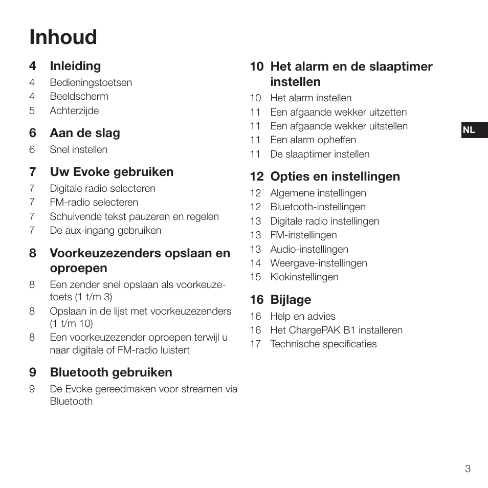 Inhoud | Pure Evoke D2 with Bluetooth User Manual | Page 79 / 96