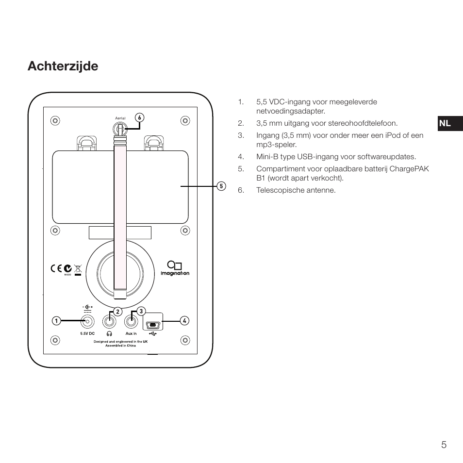 Achterzijde | Pure Evoke D2 with Bluetooth User Manual | Page 81 / 96
