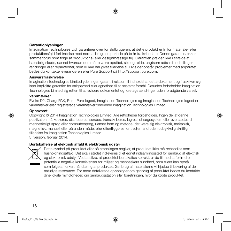 Pure Evoke D2 User Manual | Page 34 / 36