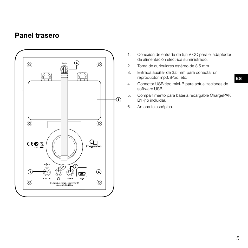 Panel trasero | Pure Evoke D2 User Manual | Page 89 / 104