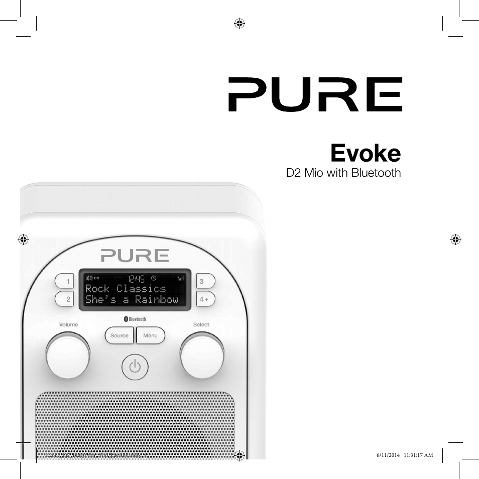 Pure Evoke D2 Mio with Bluetooth User Manual | 24 pages