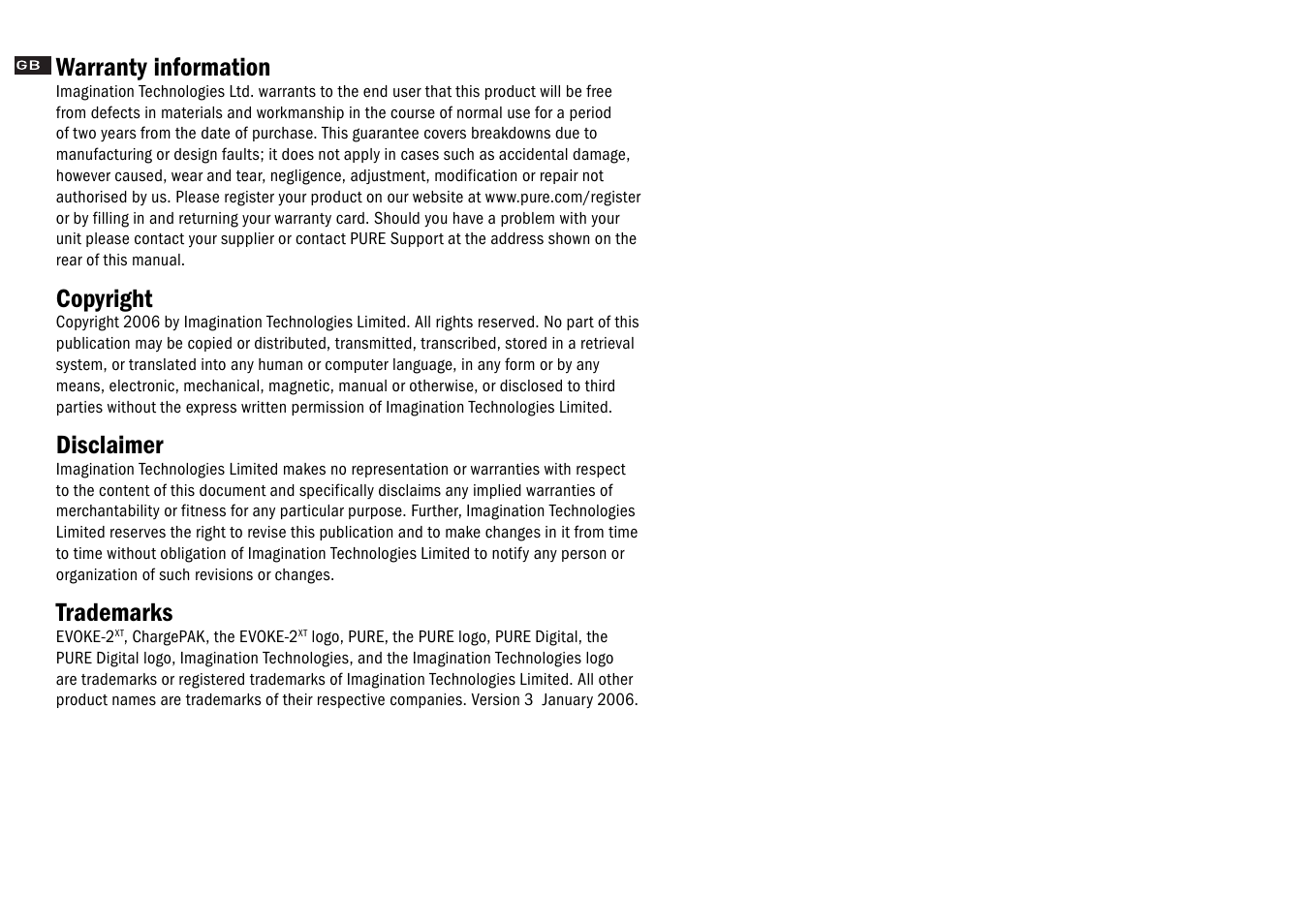 Pure Evoke-2XT - User Guide User Manual | Page 2 / 21