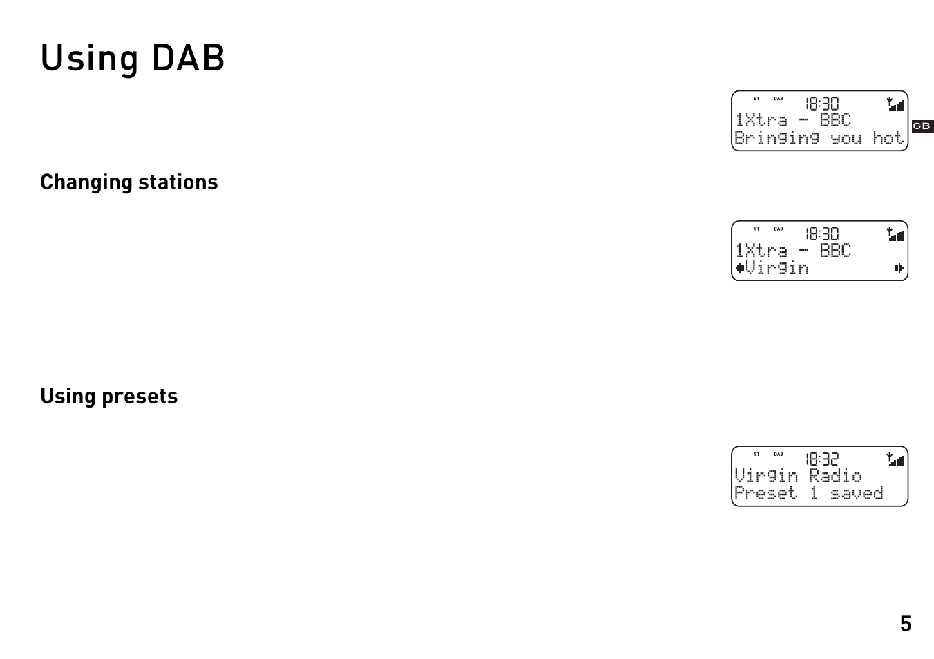 Using dab | Pure Evoke-2XT - User Guide User Manual | Page 8 / 21