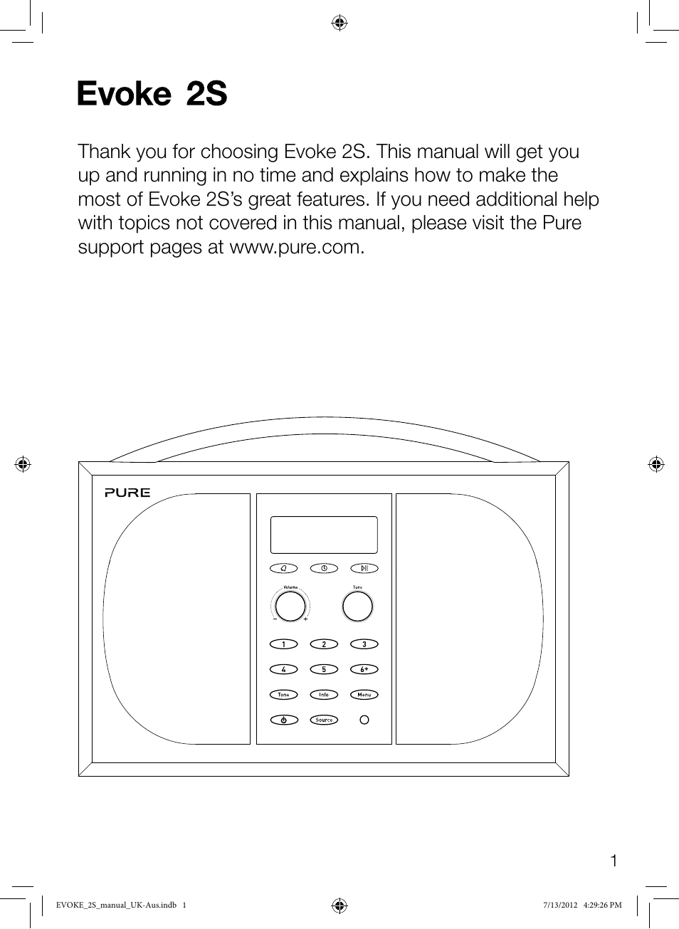 Pure Evoke-2S User Manual | Page 3 / 20