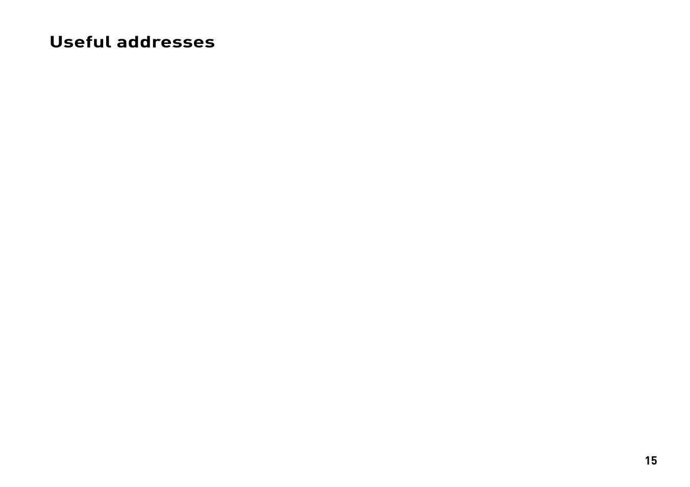 Useful addresses | Pure Evoke-2 User Manual | Page 18 / 24