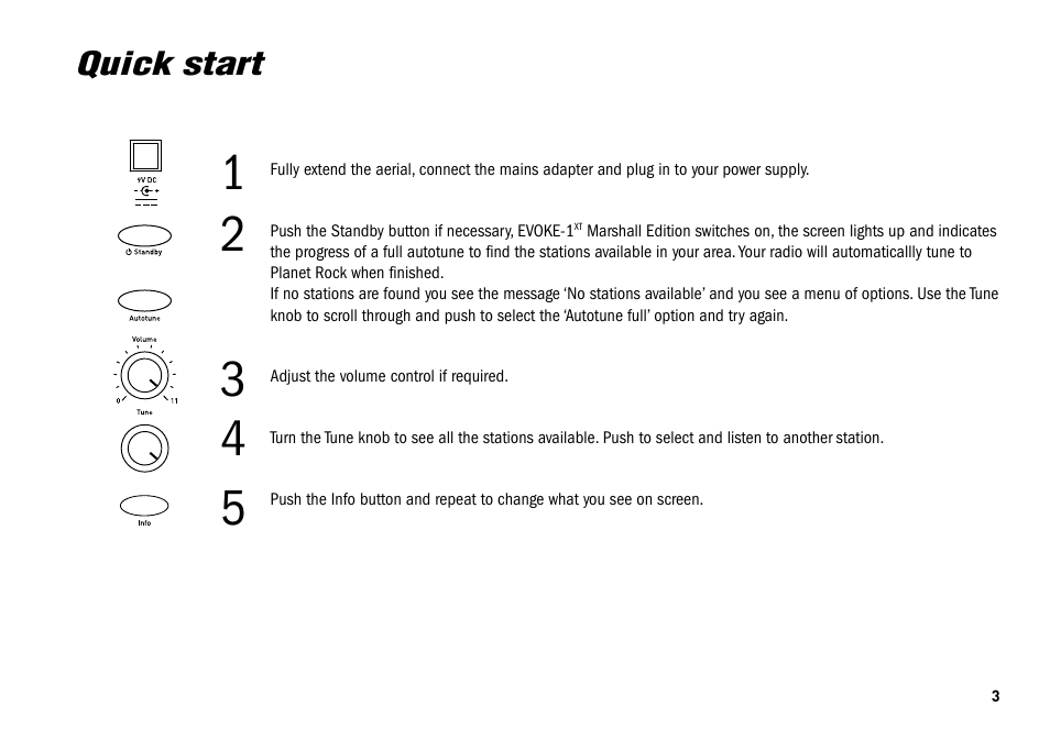 Pure Evoke-1XT Marshall Edition User Manual | Page 3 / 8