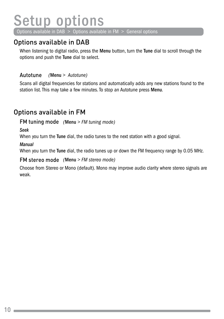 Setup options | Pure Evoke-1S Marshall User Manual | Page 12 / 88