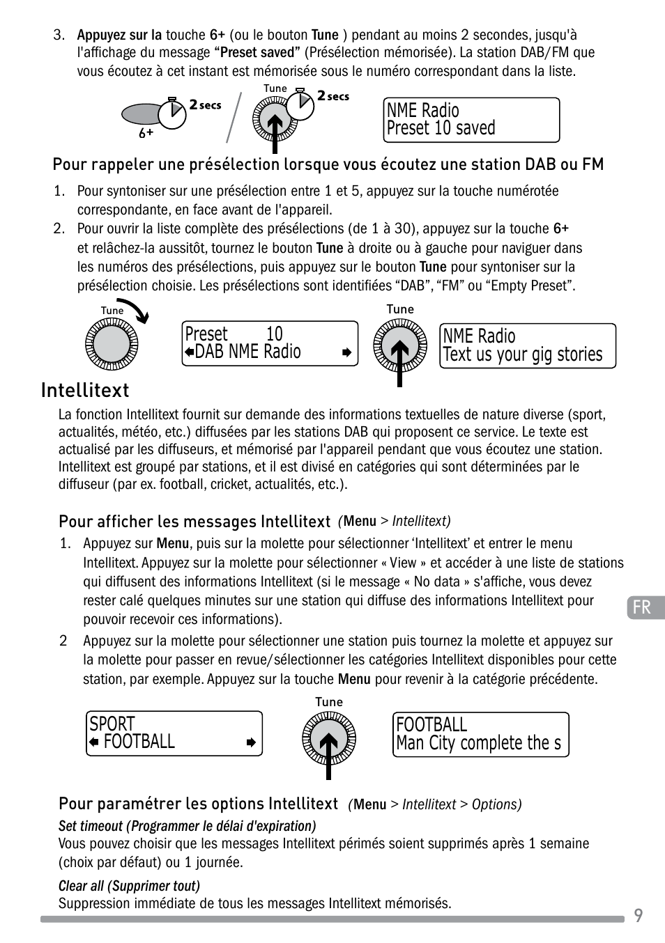 Intellitext, Football sport man city complete the s football, Preset 10 saved nme radio | Text us your gig stories nme radio, Dab nme radio preset 10 | Pure Evoke-1S Marshall User Manual | Page 39 / 88