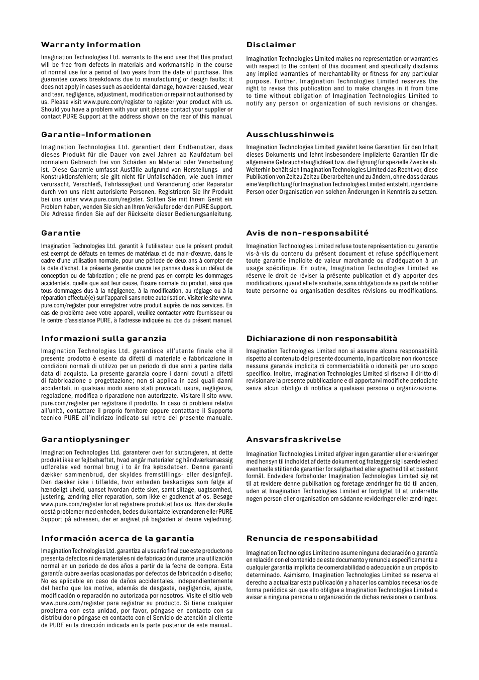 Pure Evoke-1S Marshall User Manual | Page 87 / 88
