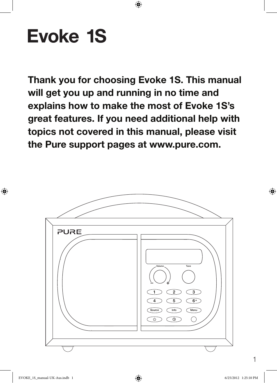 Pure Evoke-1S User Manual | Page 3 / 20