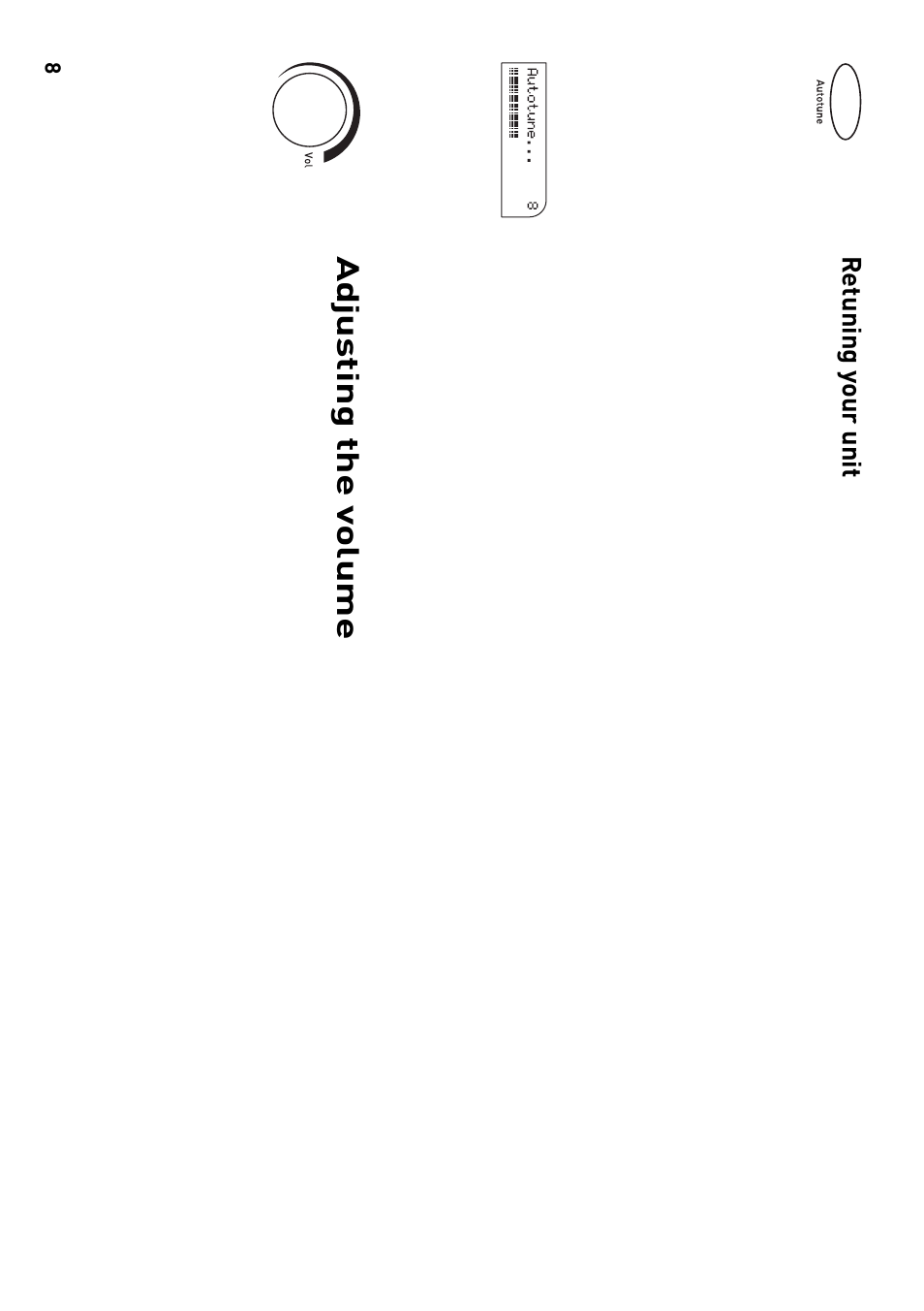 Adjus ting the v olume, Retuning y our unit | Pure Evoke-1 User Manual | Page 12 / 24