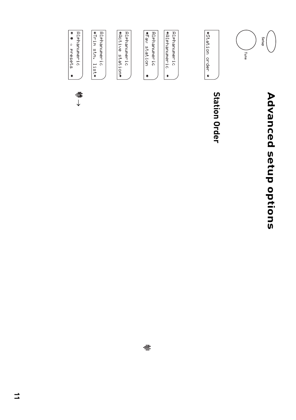Adv anc ed setup options, Station or der | Pure Evoke-1 User Manual | Page 15 / 24
