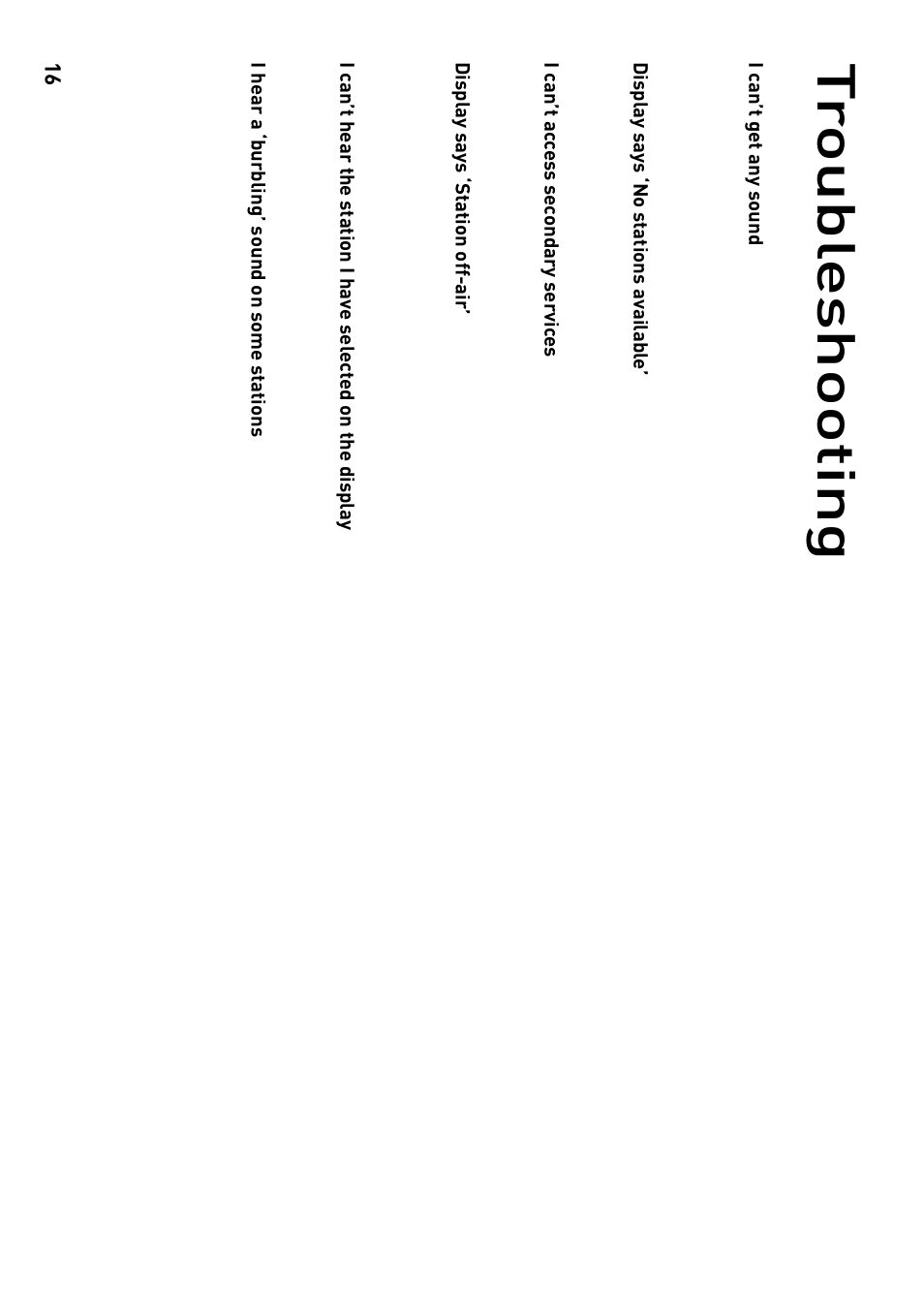 Tr oubl eshooting | Pure Evoke-1 User Manual | Page 20 / 24