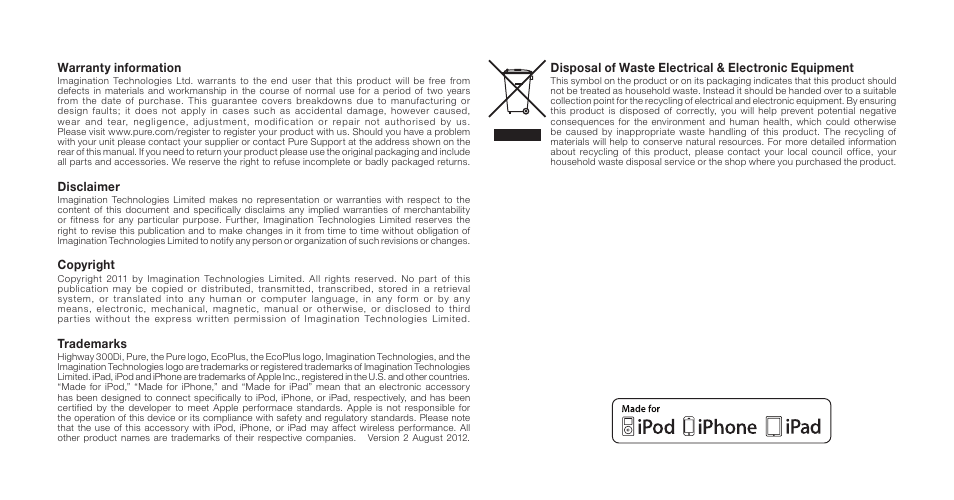 Pure Highway 300Di - User Guide User Manual | Page 23 / 24