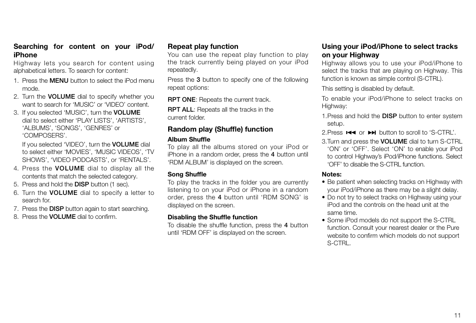 Pure Highway H240Di User Manual | Page 11 / 20