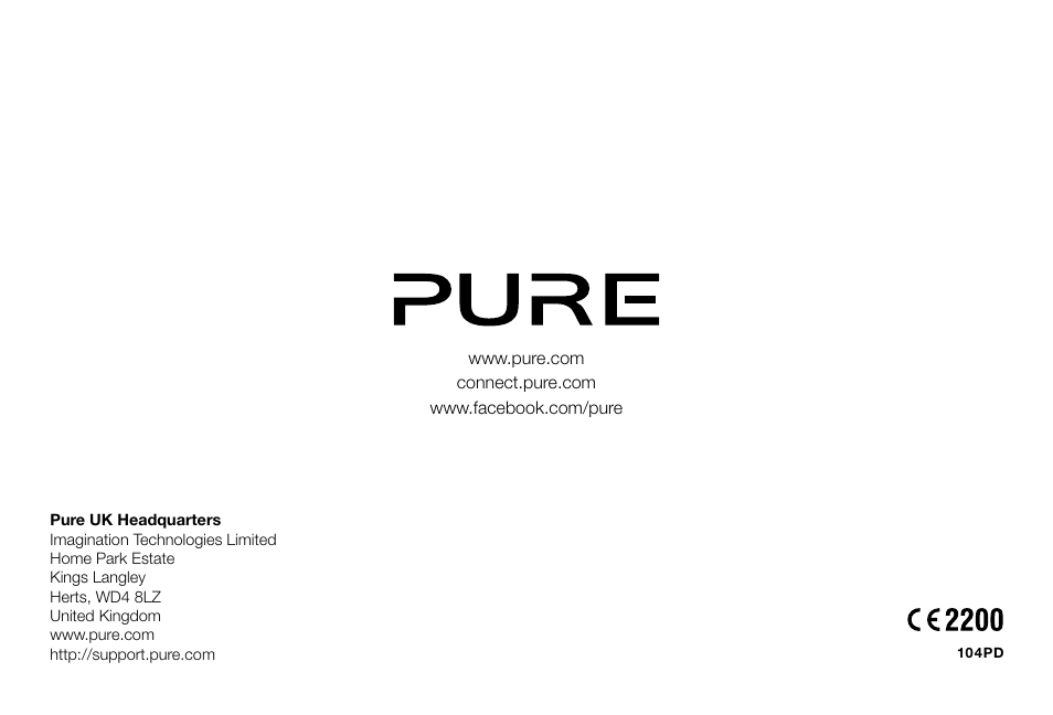 Pure Highway H240Di User Manual | Page 20 / 20