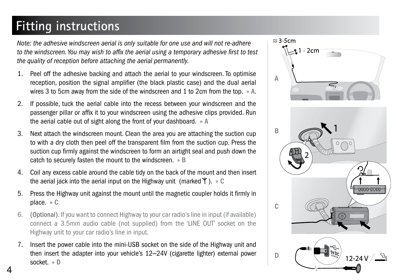 Fitting instructions | Pure Highway User Manual | Page 6 / 24