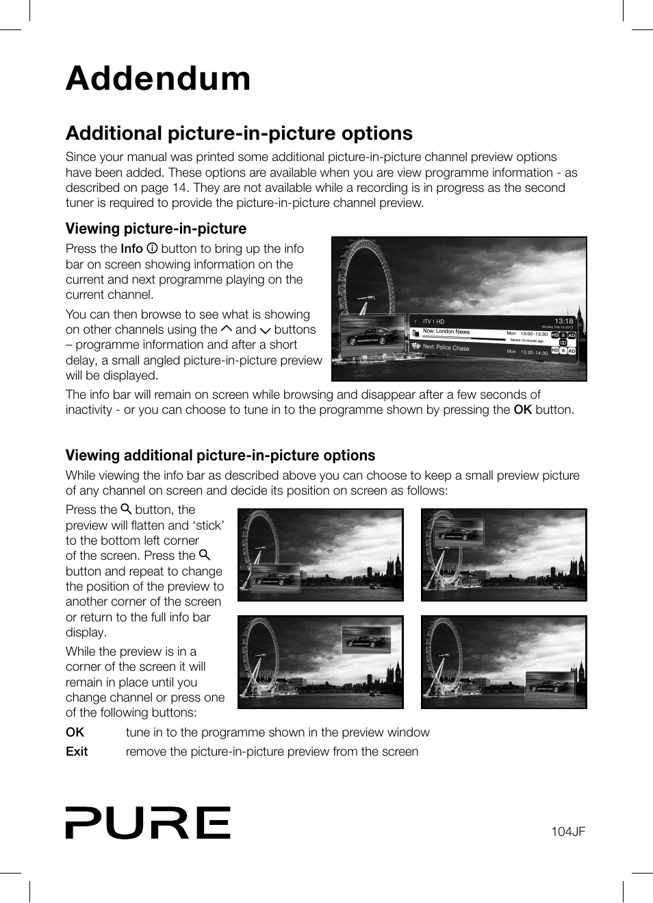 Pure Avalon 300R Connect Addendum User Manual | 1 page