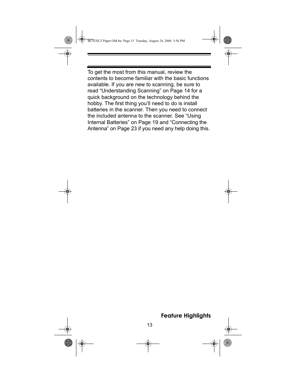 Racing Electronics BC92XLT User Manual | Page 13 / 62