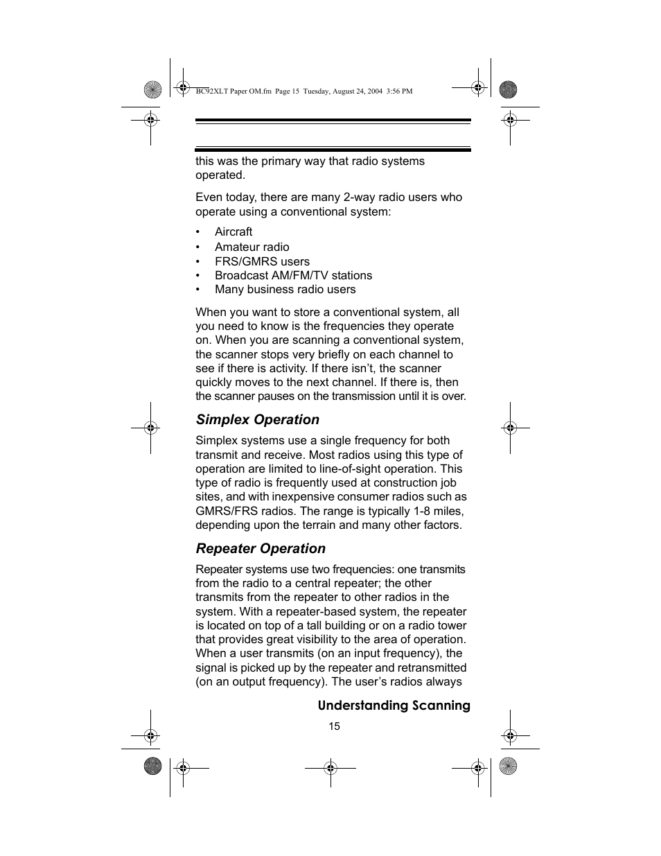 Racing Electronics BC92XLT User Manual | Page 15 / 62