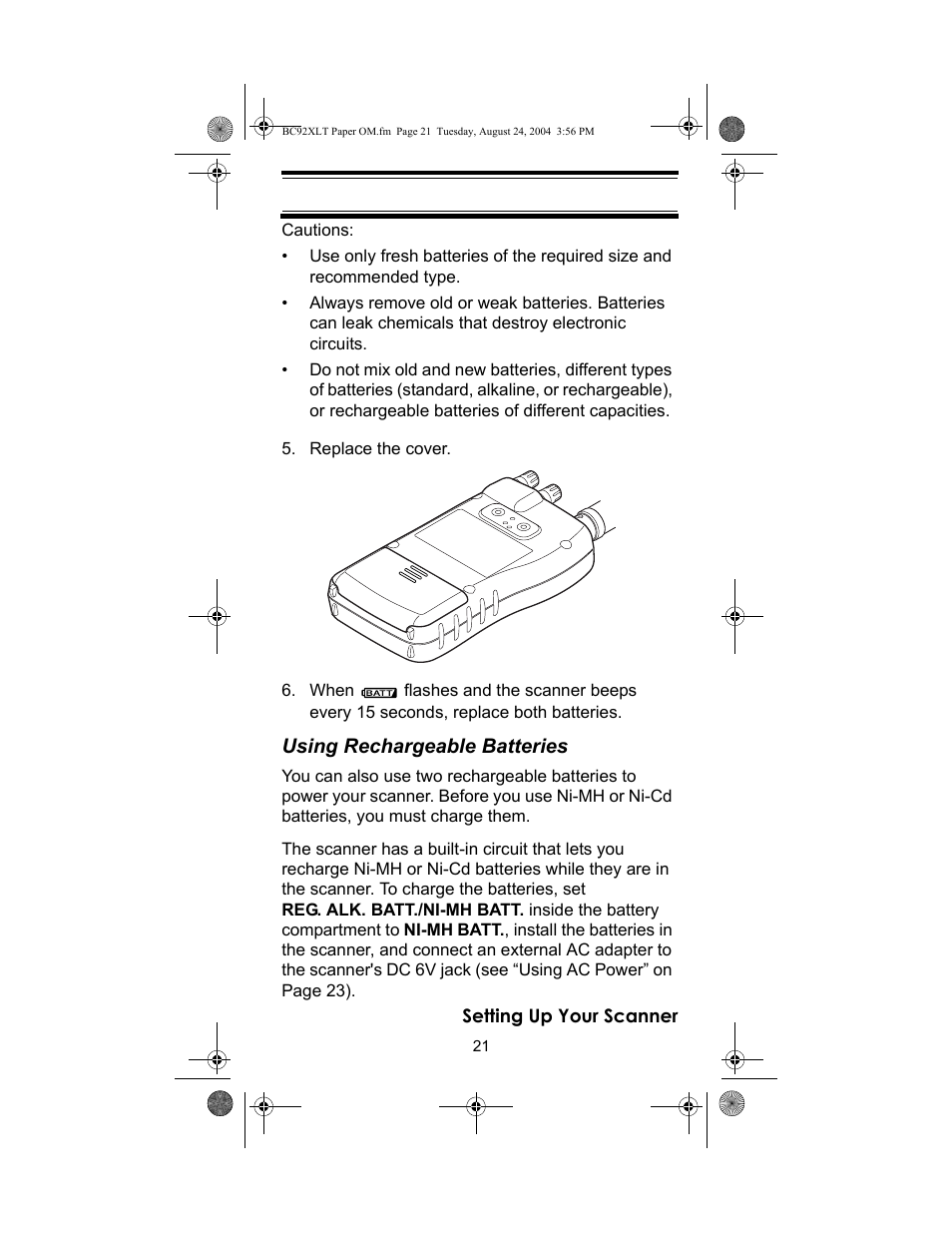 Racing Electronics BC92XLT User Manual | Page 21 / 62