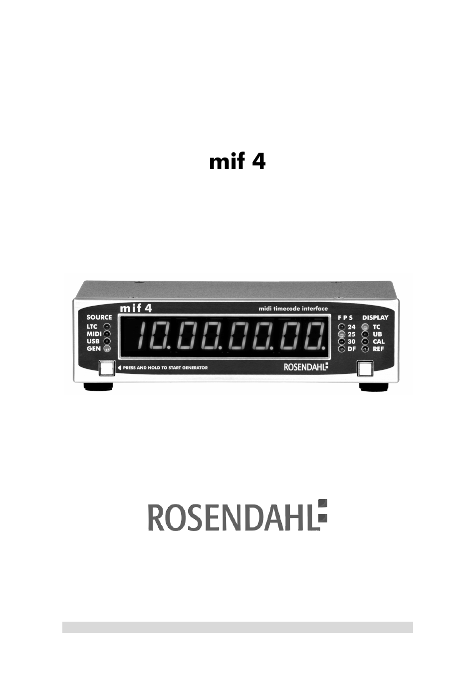 Rosendahl mif 4 User Manual | 14 pages