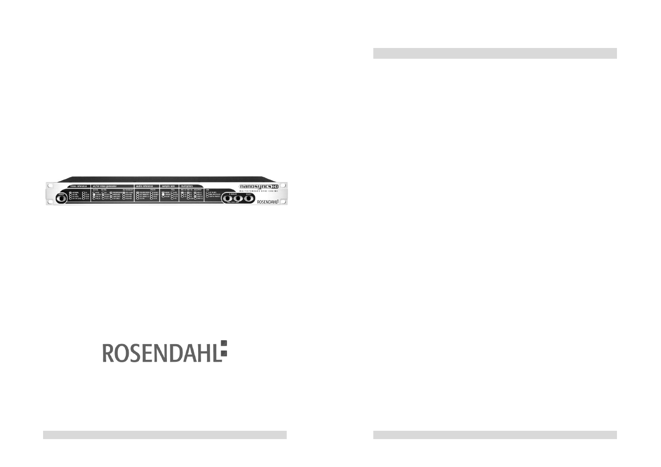 Rosendahl nanosyncs HD User Manual | 14 pages
