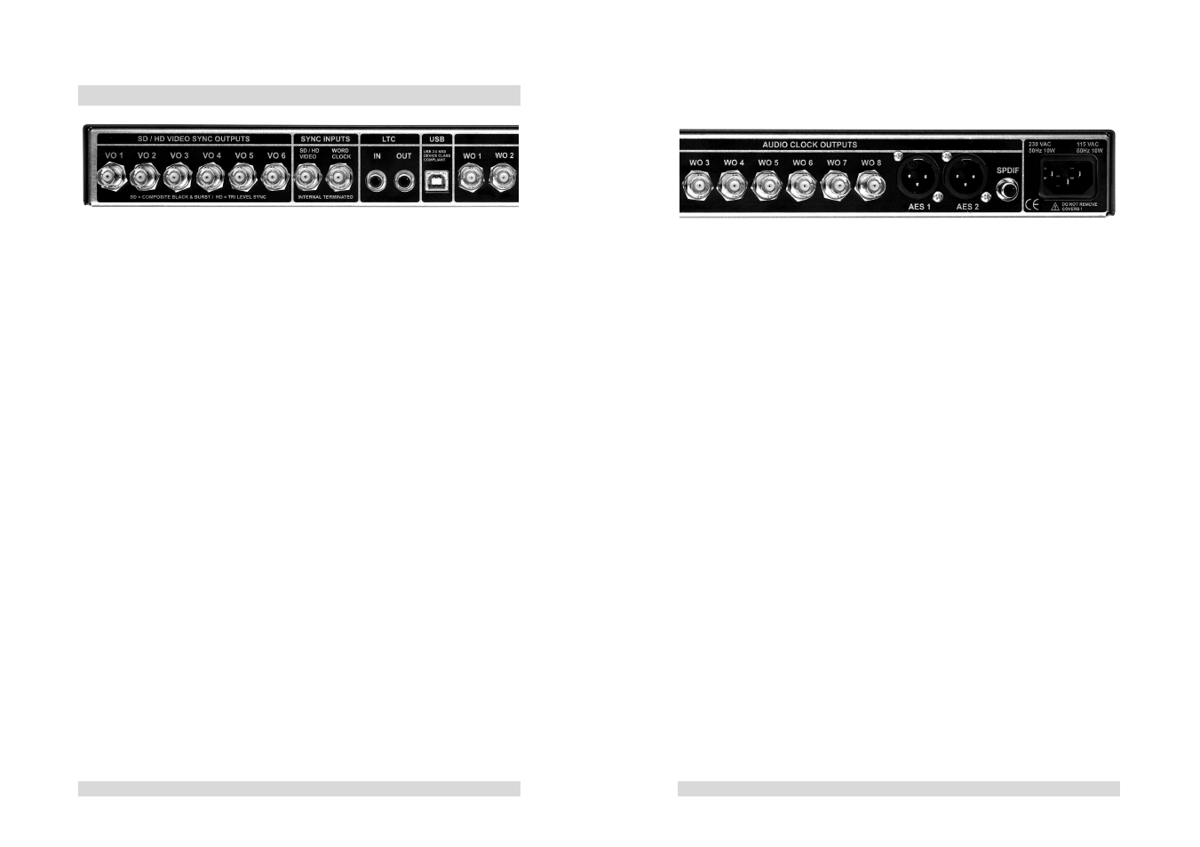 Rear panel | Rosendahl nanosyncs HD User Manual | Page 4 / 14