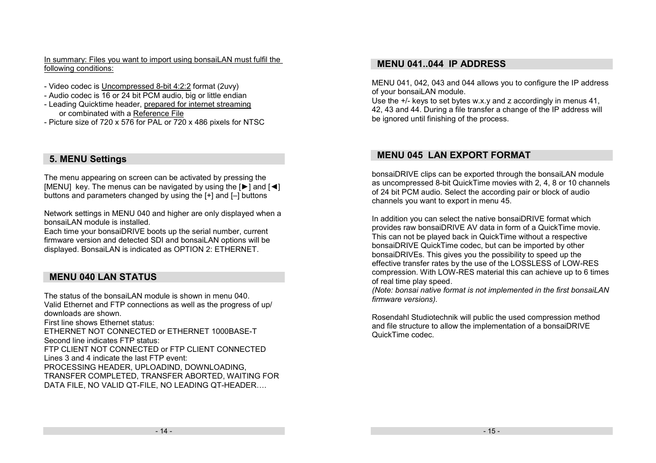 Rosendahl bonsaiLAN User Manual | Page 8 / 12