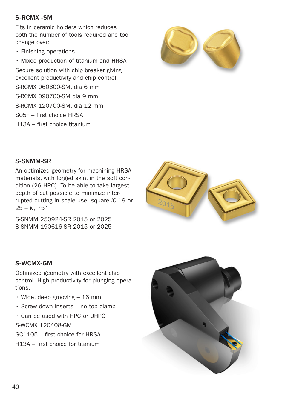 Sandvik Coromant Heat resistant super alloys User Manual | Page 42 / 132