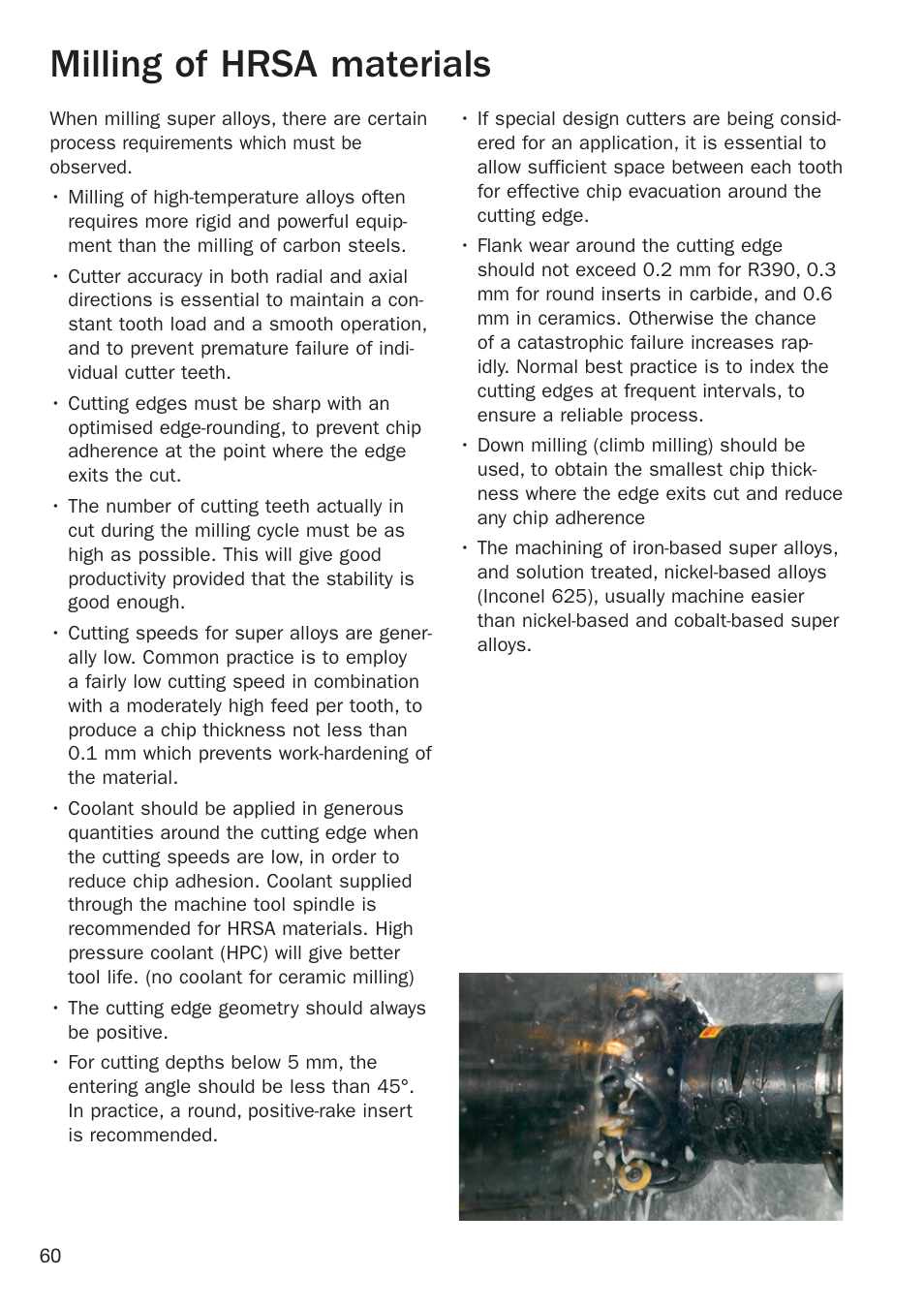 Milling, Milling of hrsa materials | Sandvik Coromant Heat resistant super alloys User Manual | Page 62 / 132