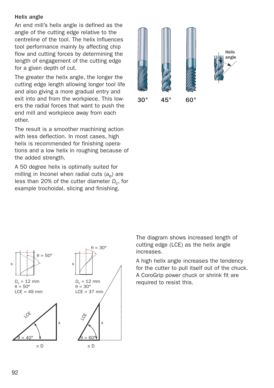 Are less than 20% of the cutter diameter d, For example trochoidal, slicing and finishing | Sandvik Coromant Heat resistant super alloys User Manual | Page 94 / 132