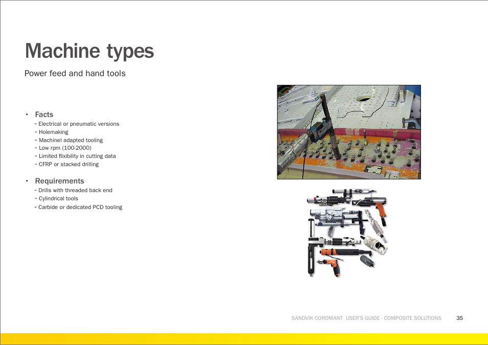 Machine types | Sandvik Coromant Machining carbon fibre materials User Manual | Page 35 / 63