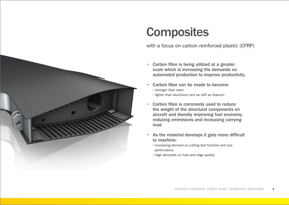 Composites | Sandvik Coromant Machining carbon fibre materials User Manual | Page 4 / 63