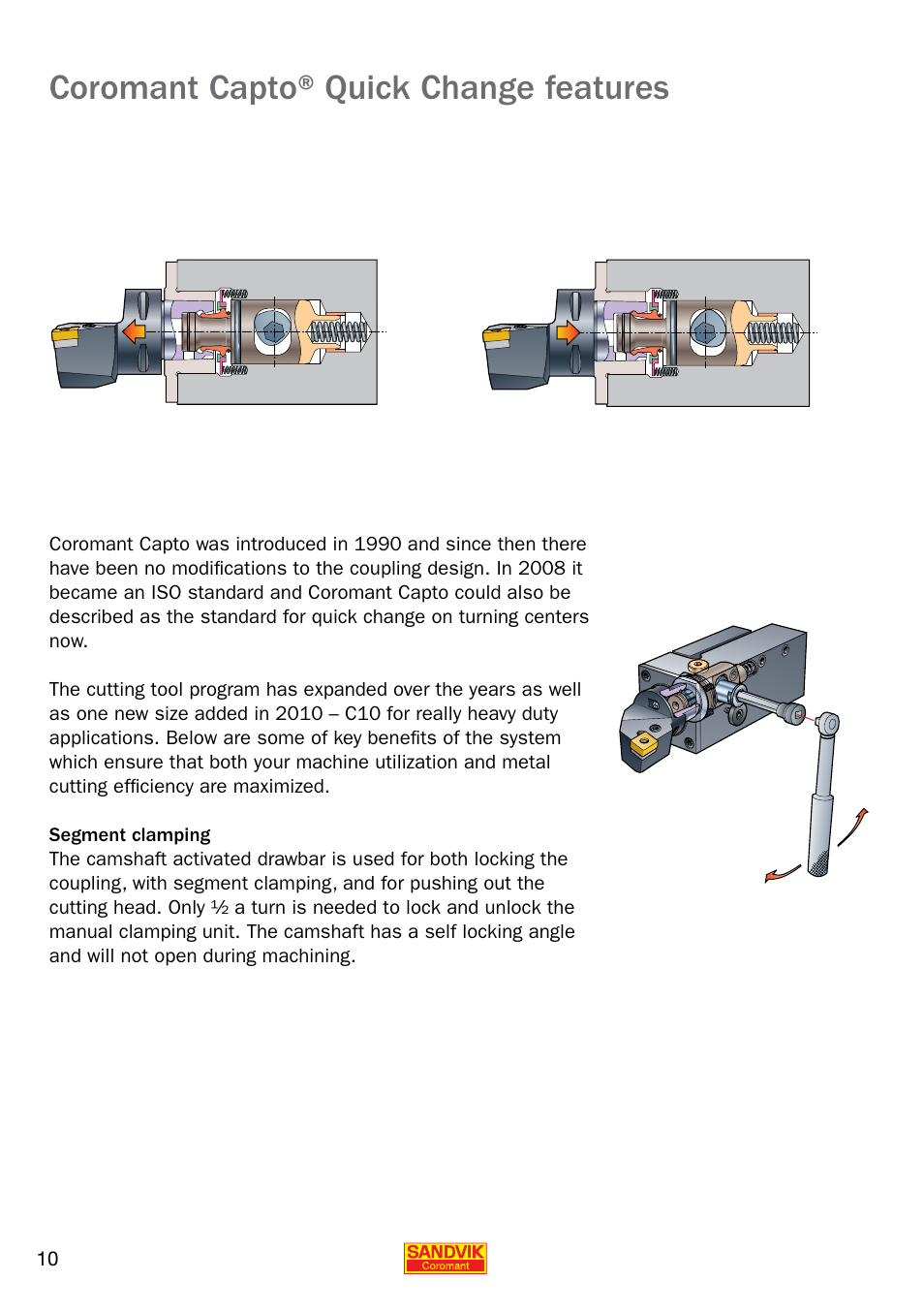 Coromant capto® quick change features | Sandvik Coromant Quick Change for CNC Lathes User Manual | Page 10 / 40