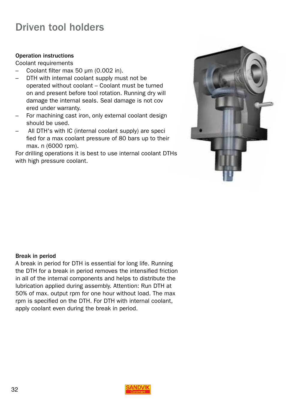 Driven tool holders | Sandvik Coromant Quick Change for CNC Lathes User Manual | Page 32 / 40