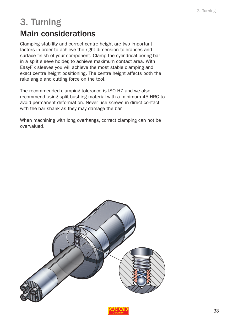 Turning, Main considerations | Sandvik Coromant Silent tools - application guide User Manual | Page 35 / 100
