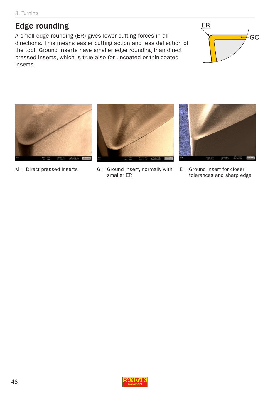 Edge rounding | Sandvik Coromant Silent tools - application guide User Manual | Page 48 / 100