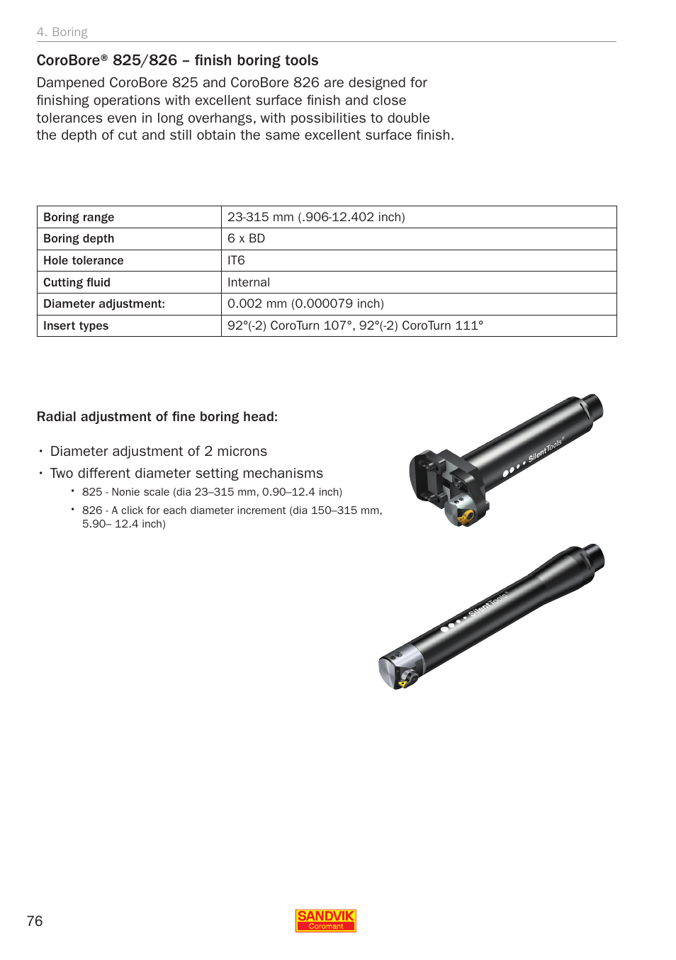 Sandvik Coromant Silent tools - application guide User Manual | Page 78 / 100