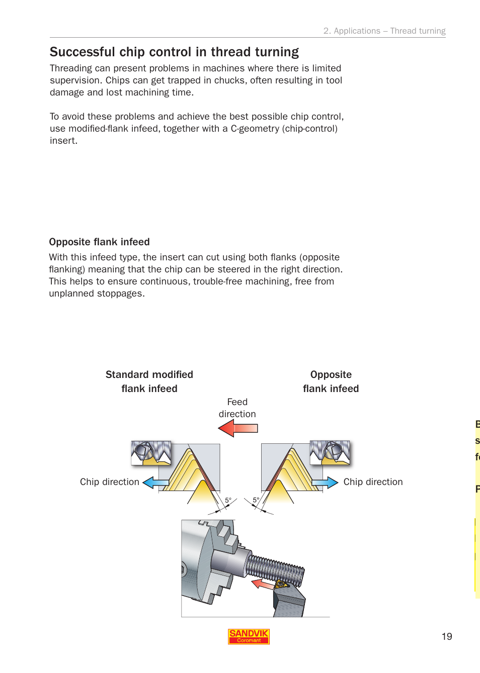 Successful chip control in thread turning | Sandvik Coromant Threading User Manual | Page 19 / 118
