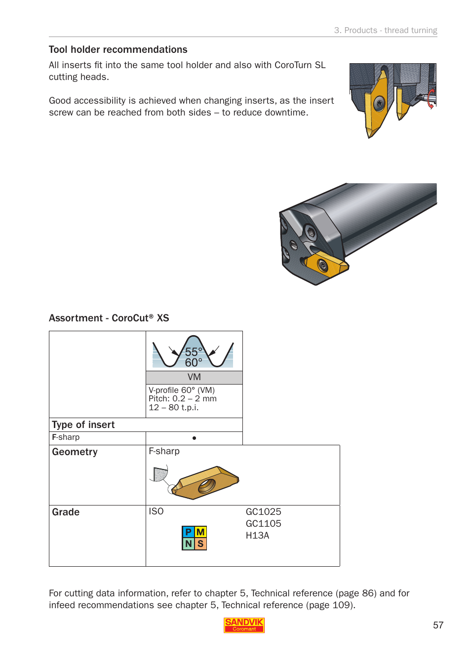 Sandvik Coromant Threading User Manual | Page 57 / 118