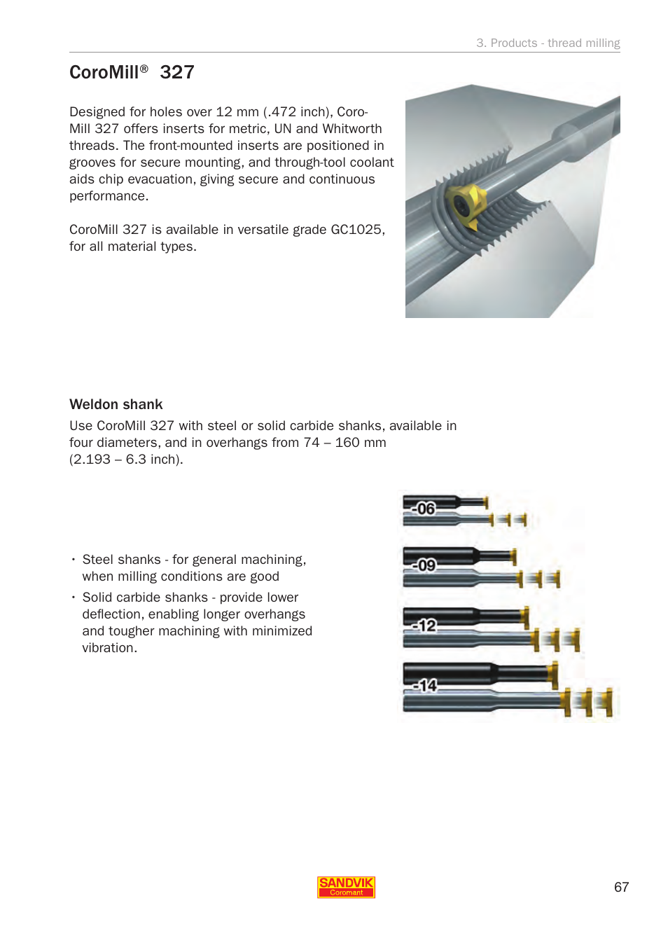 Coromill® 327 | Sandvik Coromant Threading User Manual | Page 67 / 118