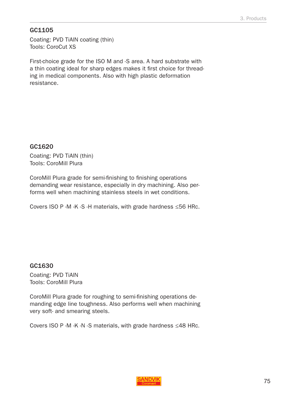 Sandvik Coromant Threading User Manual | Page 75 / 118