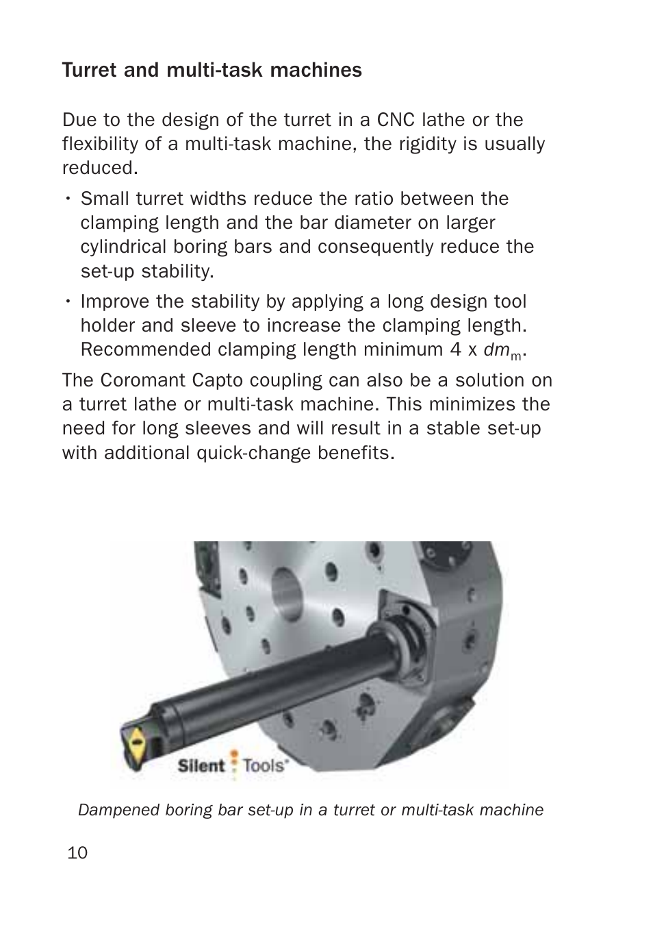 Turret and multi-task machines | Sandvik Coromant Silent tools - users guide User Manual | Page 10 / 36