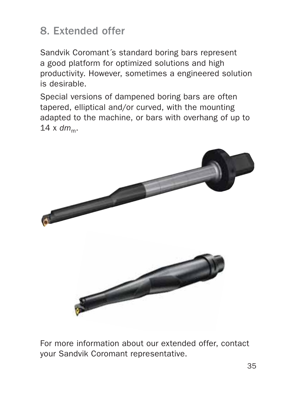 Extended offer | Sandvik Coromant Silent tools - users guide User Manual | Page 35 / 36