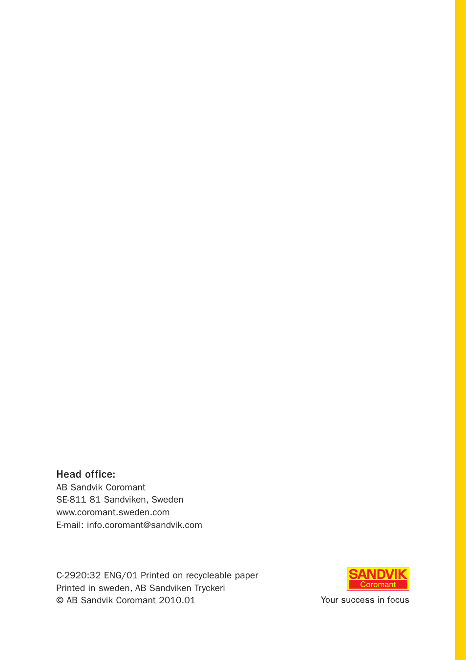 Sandvik Coromant Silent tools - users guide User Manual | Page 36 / 36