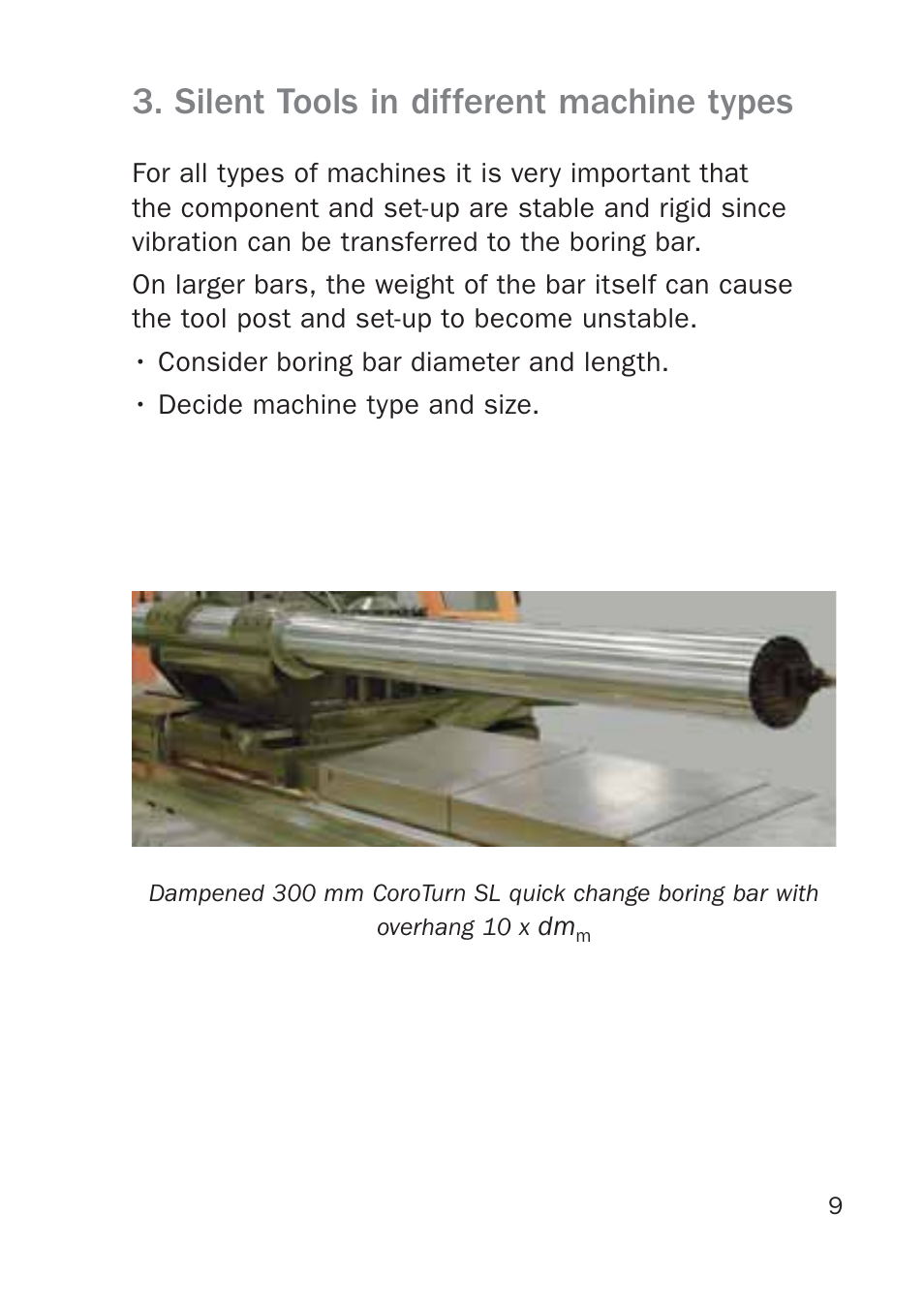 Silent tools in different machine types | Sandvik Coromant Silent tools - users guide User Manual | Page 9 / 36